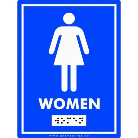 Placute wc toaleta femei WOMEN pentru nevazatori