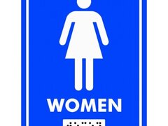 Placute wc toaleta femei WOMEN pentru nevazatori